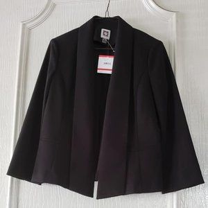 Anne Klein black open front blazer, size XS